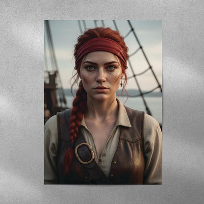 Personalised Bonny Pirate Poster Art Print