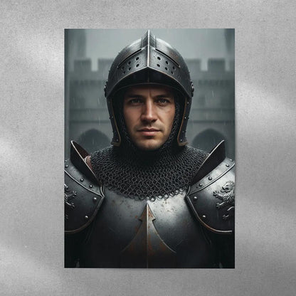 Personalised Medieval Knight Poster Art Print