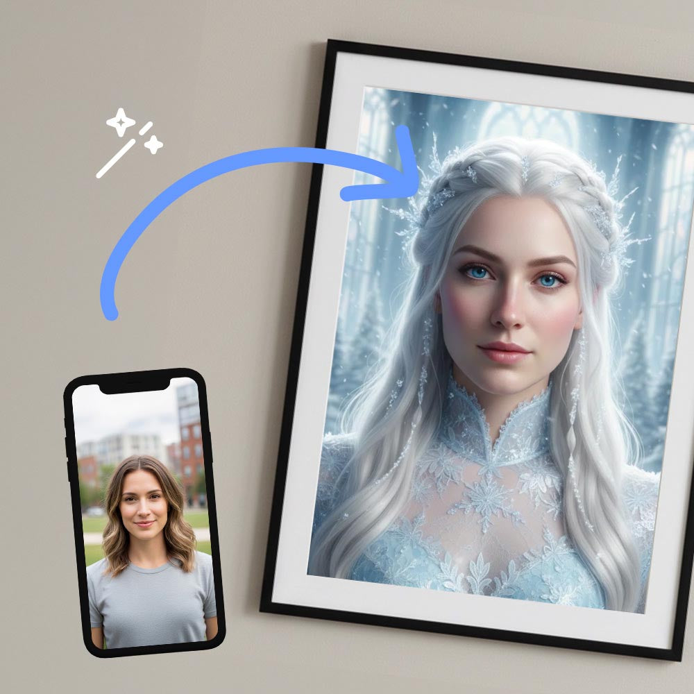 Personalised Ice Queen Poster Art Print