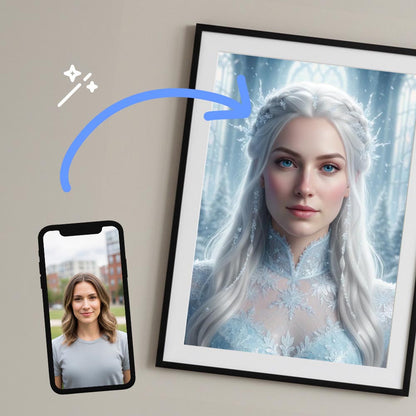 Personalised Ice Queen Poster Art Print