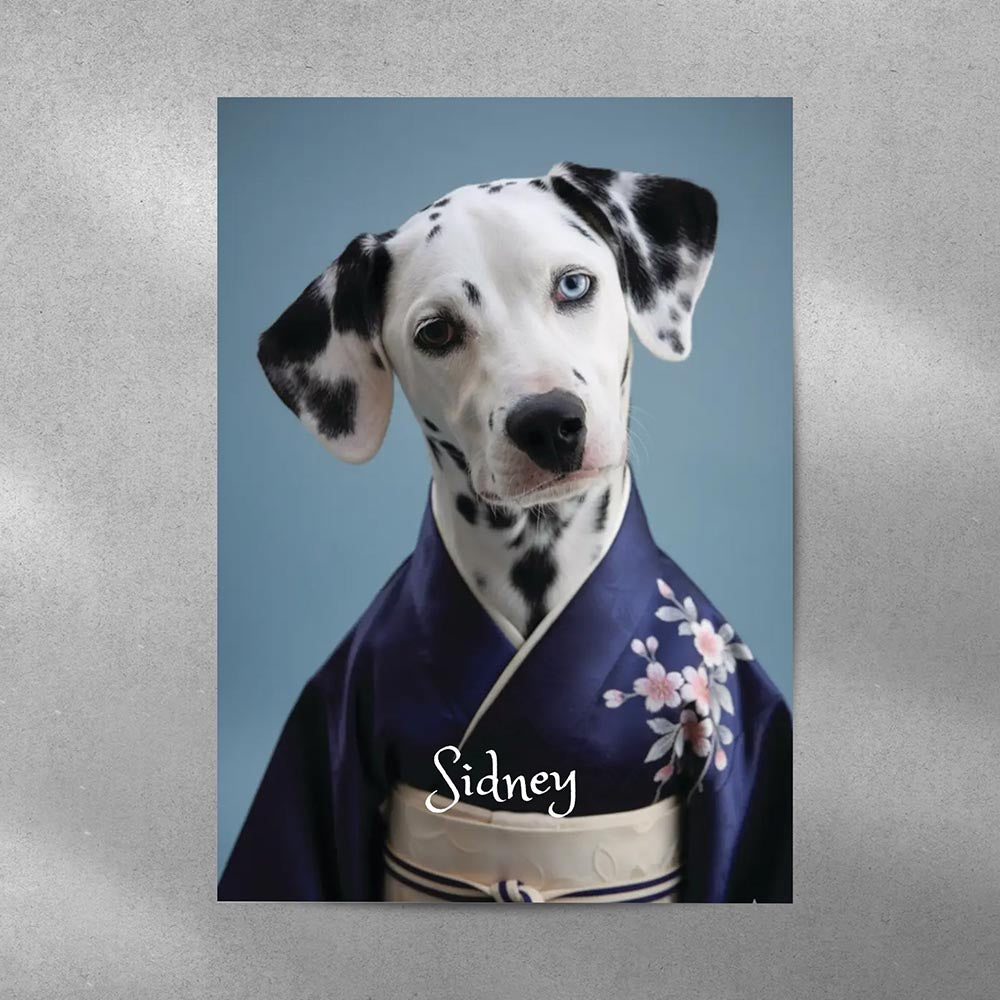 Your Pet Portrait Kimono Style Poster Art Print