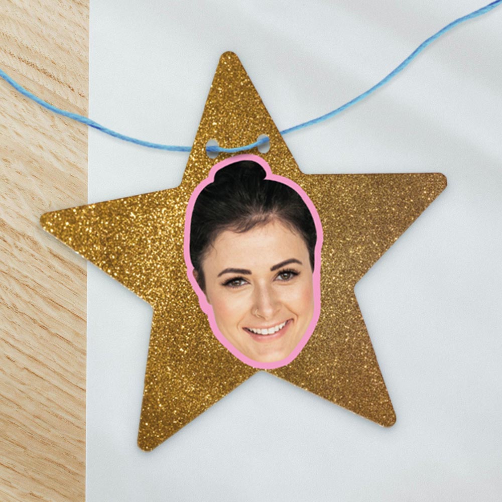 Personalised Faces in Stars Printed Bunting