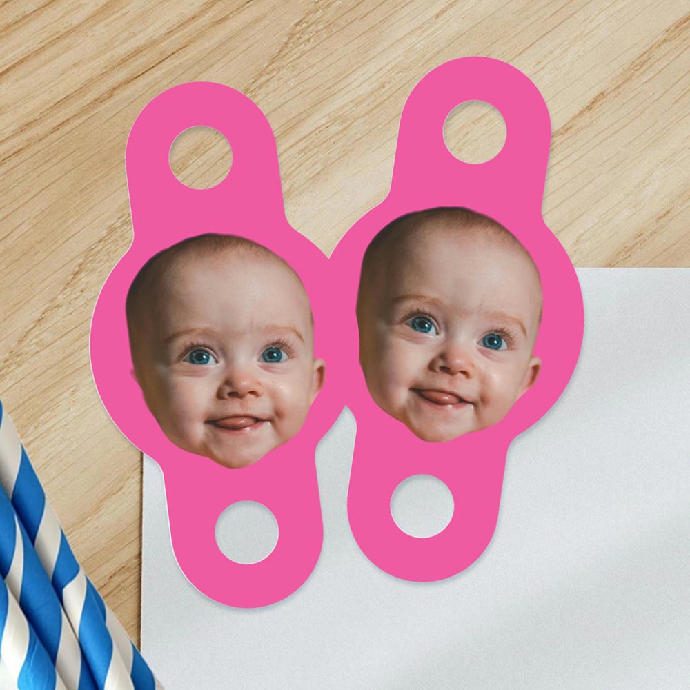 Personalised Printed Photo Straw Toppers 24 pack