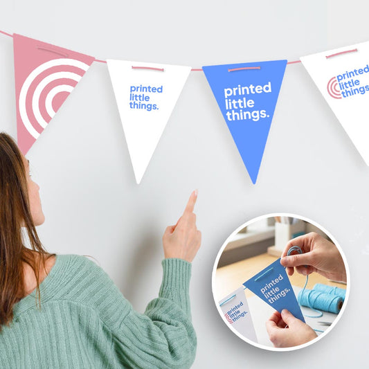 Ready to hang Large Single Sided Custom Multiple Design Bunting