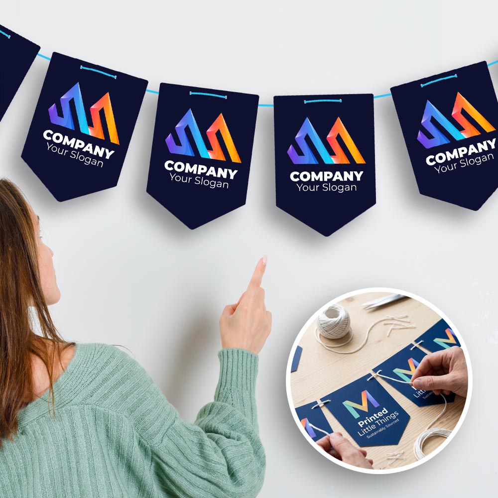 Ready to hang Large Branded Corporate Bunting