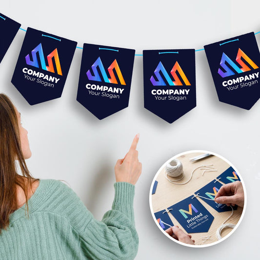 Ready to hang Large Branded Corporate Bunting