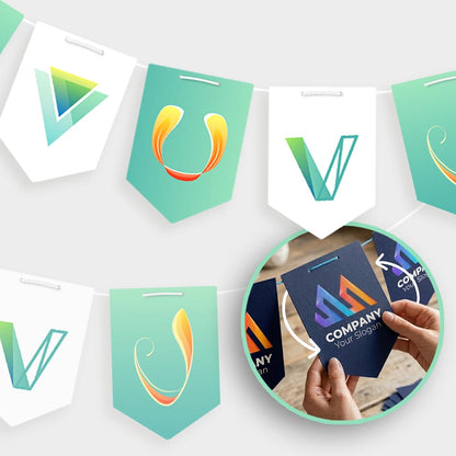 Double sided Multiple Design Large Logo Bunting