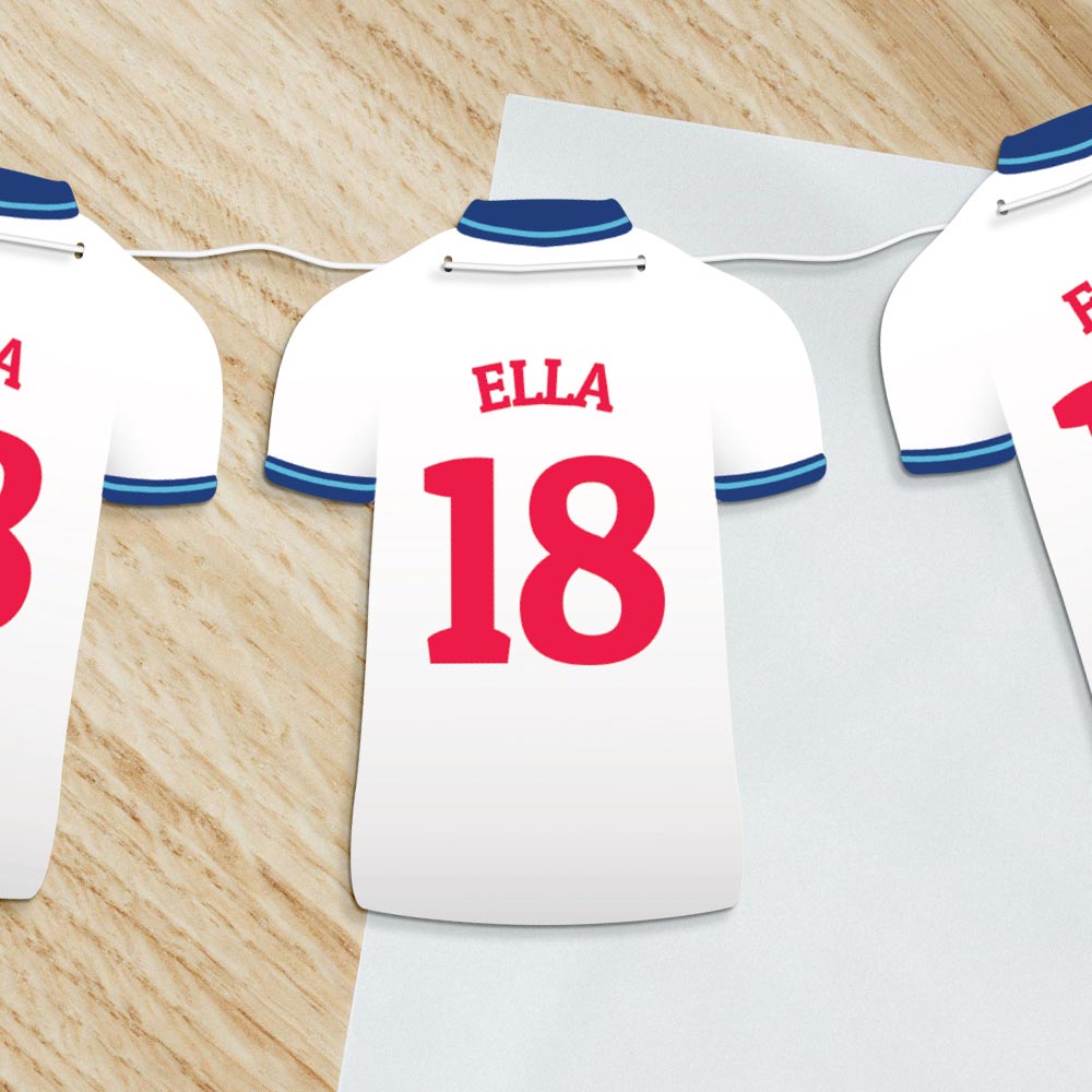 Football Shirt Personalised Birthday Bunting