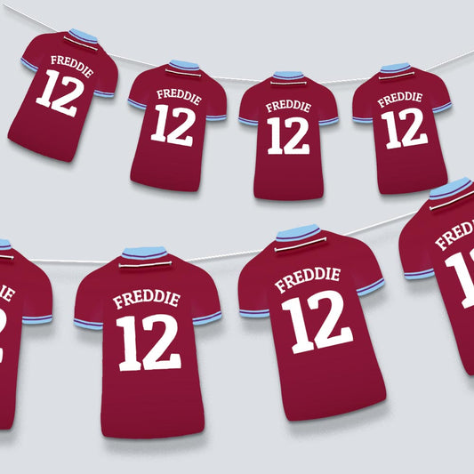 Football Shirt Personalised Birthday Bunting