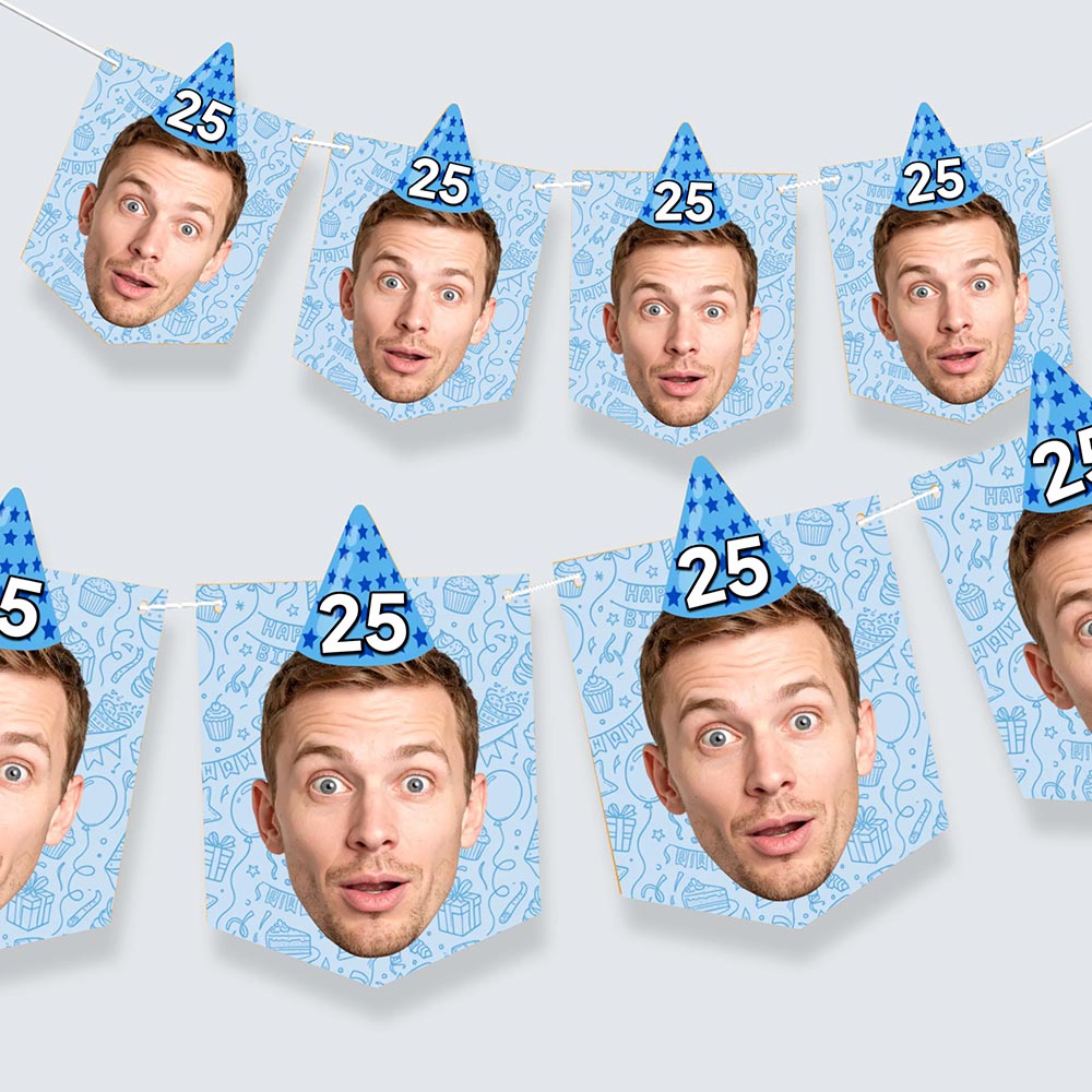 Birthday Party Hat Personalised Bunting