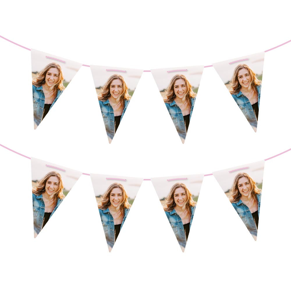 Personalised Photo Triangle Bunting