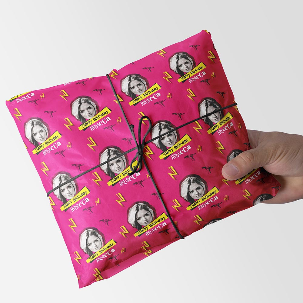 Punk Paper Rip Personalised Punk Style Birthday Wrapping Paper – Printed Little Things