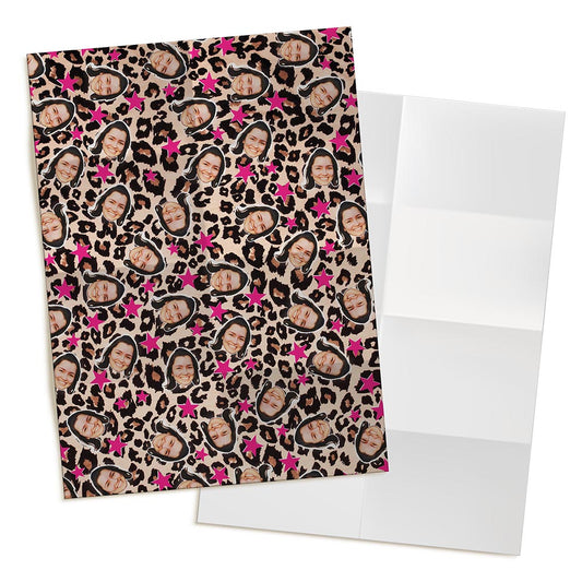 Personalised Printed Wrapping Paper Leopard Print