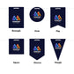 Double sided Multiple Design Logo Bunting