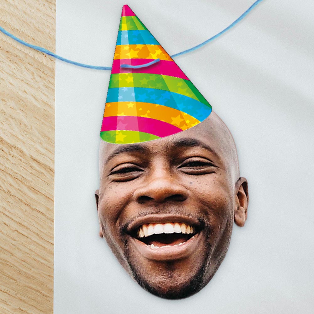 Personalised Party Hat Face Bunting